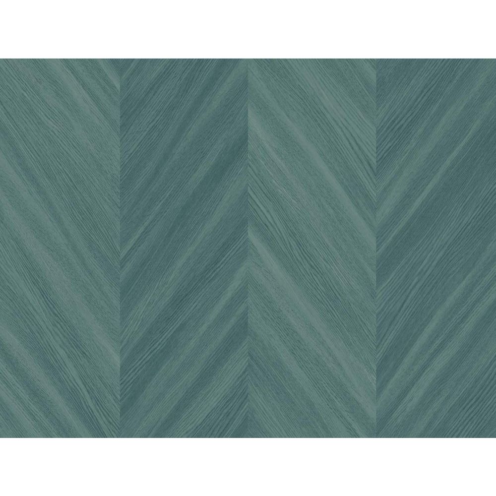 Seabrook Wallpaper TS82104 Chevron Wood in Wintergreen